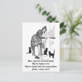 Zwinkerhexe Kinderreim Postkarte (Stehend Vorderseite)