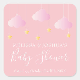 Zwinkern zwinkern kleiner Stern Baby Shower sanfte Quadratischer Aufkleber