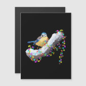 Zwinkern Zwinkern Kleiner Vogel Magneteinladung (Vorne/Hinten)