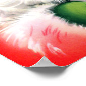 Zwinkernden Weihnachtsmann Poster (Ecke)
