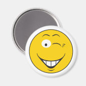 Zwinkerndes Gesicht Magnet (Vorderseite/Rückseite)