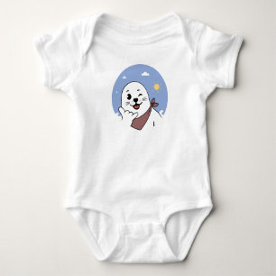 Zwinkerndes Siegel mit Bandana, das das Shaka-Zeic Baby Strampler