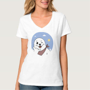 Zwinkerndes Siegel mit Bandana, das das Shaka-Zeic T-Shirt