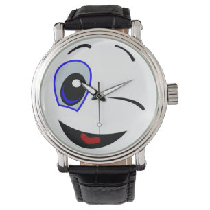 ZWINKERNDES SMILEY-GESICHT ARMBANDUHR
