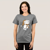 Zwinkerndes Winterkatze Tri-Blend Shirt (Vorderseite voll)
