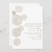 Zwirn-Globes-Hochzeit-Einladung von Brautpaaren Einladung (Vorne/Hinten)