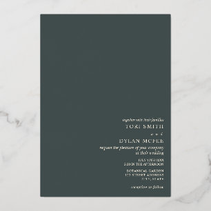 Zwirn Globus Smaragd Folien Hochzeitseinladung Folieneinladung