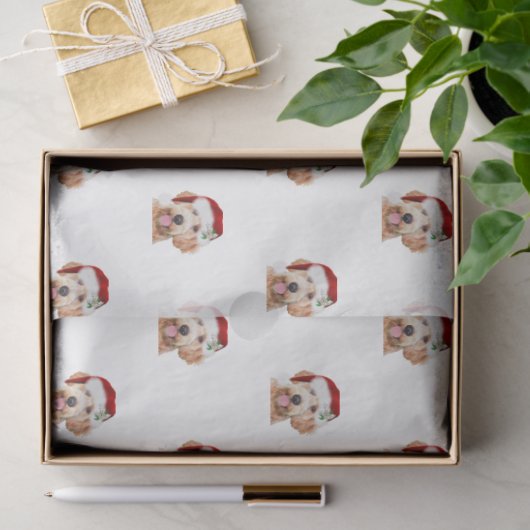 Zwirn-Papier der goldenen Weihnachtsweihe Seidenpapier (Geschenk)