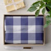 Zwirn-Papier für Navy und White Gingham-Muster Seidenpapier (Geschenk)