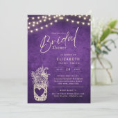 Zwirnbeleuchtung | Rustikale Brauerei Hochzeit Einladung (Stehend Vorderseite)