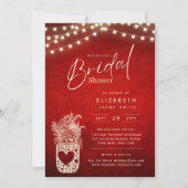 Zwirnbeleuchtung | Rustikale Brauerei Hochzeit Einladung (Vorderseite)