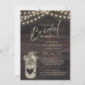 Zwirnbeleuchtung | Rustikale Brauerei Hochzeit Einladung (Vorderseite)