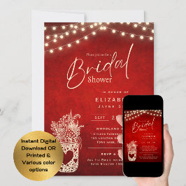 Zwirnbeleuchtung | Rustikale Brauerei Hochzeit Einladung