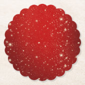 Zwirnen auf Rot Untersetzer (Vorderseite)