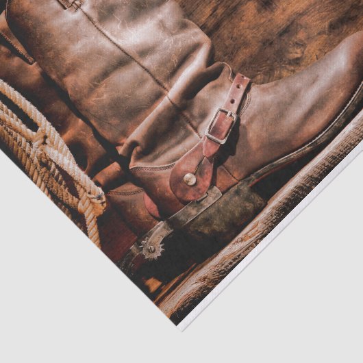 Zwirnholz Rusti, Wrapper Cowboy Stiefel Seidenpapier (Ausschnitt)