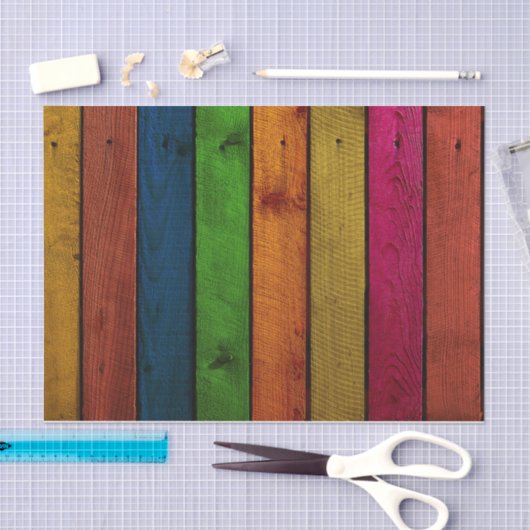 Zwirnpapier aus Hell-Regenbogen-Holzplatten Seidenpapier (Handwerk)