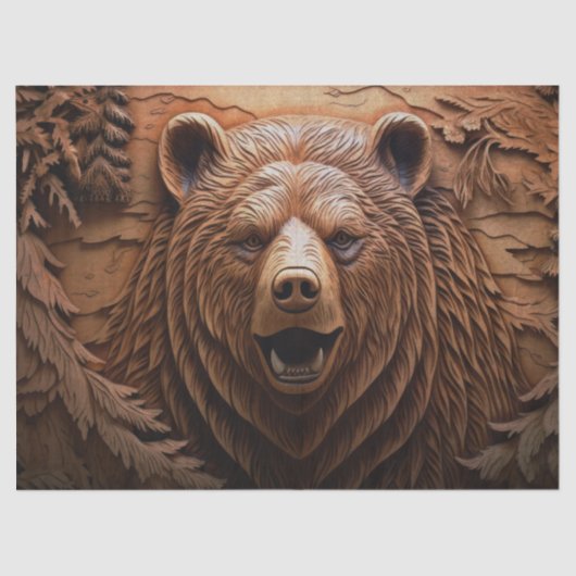 Zwirnpapier aus Holzbären Seidenpapier (Vorderseite)