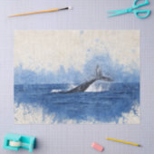 Zwirnpapier für Blauwale Seidenpapier (Basteln)