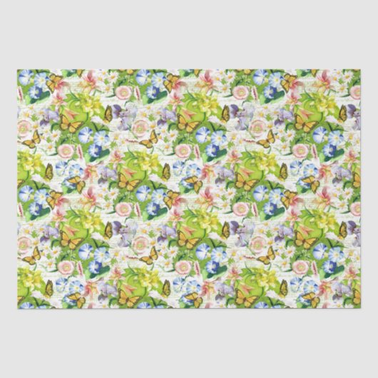 Zwirnpapier für Blumen und Monarchen Seidenpapier (Vorderseite)
