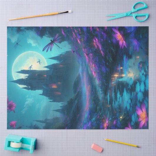 Zwirnpapier für die Dragonfly-Burg Seidenpapier (Basteln)