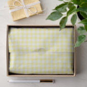 Zwirnpapier für Gelb und Weiß-Gingham-Muster Seidenpapier (Geschenk)