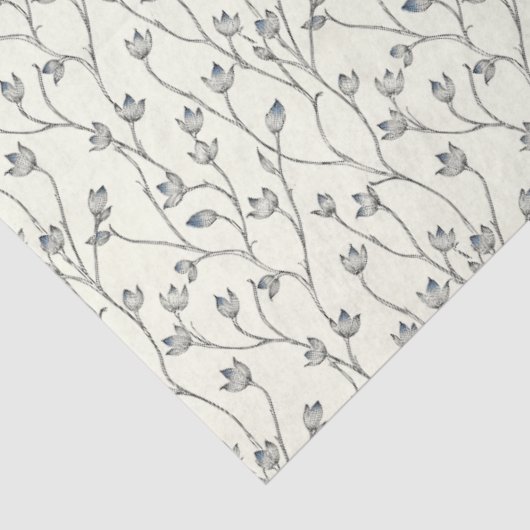 Zwirnpapier für helles Blumenmuster Seidenpapier (Ausschnitt)