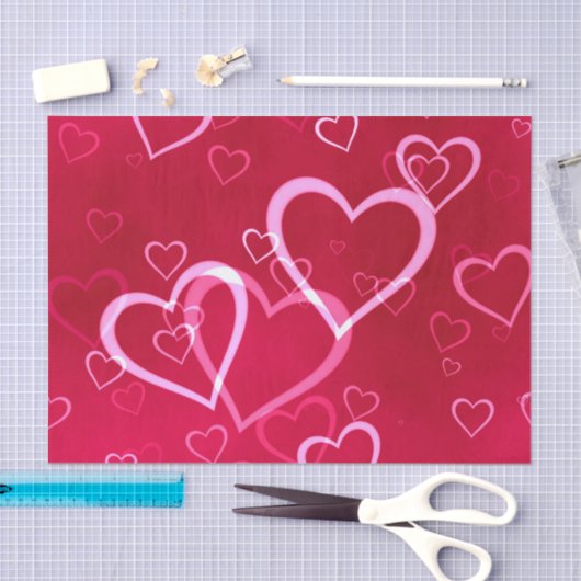 Zwirnpapier für wirbelnde Herzen Seidenpapier (Handwerk)