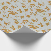 Zwirnpapier mit gelber Blattspitze Geschenkpapier (Ecke)