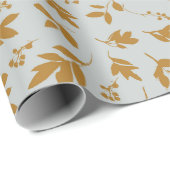 Zwirnpapier mit gelber Blattspitze Geschenkpapier (Rolleneckpunkt)