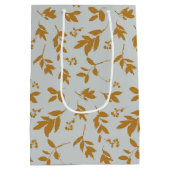 Zwirnpapier mit gelber Blattspitze Mittlere Geschenktüte (Rückseite)