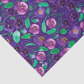 Zwirnpapier mit insgesamt Lila Stiefmütterchen Seidenpapier (Ausschnitt)