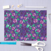Zwirnpapier mit insgesamt Lila Stiefmütterchen Seidenpapier (Handwerk)