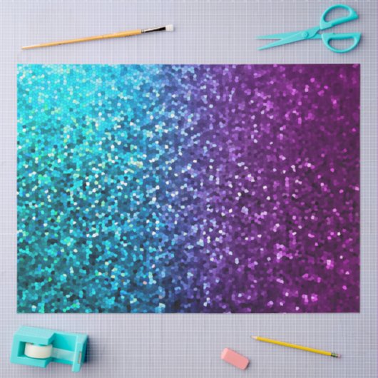 Zwirnpapier Mosaik Sparkley Textur Seidenpapier (Basteln)