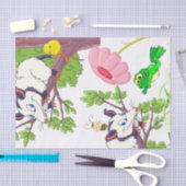 Zwirnpapier Possum Frosch Chicks floral Seidenpapier (Handwerk)