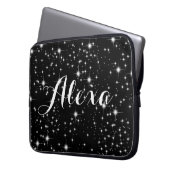 Zwirnsteine auf schwarz laptopschutzhülle (Vorderseite Links)