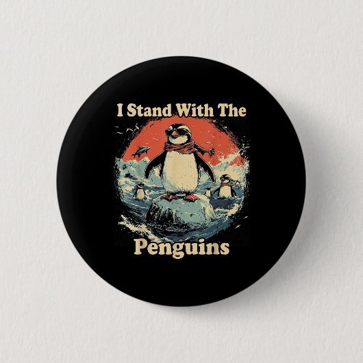 Zwirnsteine, die ich mit den Pinguinen halte Button (Vorderseite)