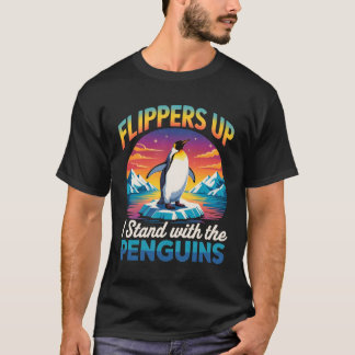 Zwirnstühlen Ich stehe mit den Pinguinen Funny Pin T-Shirt