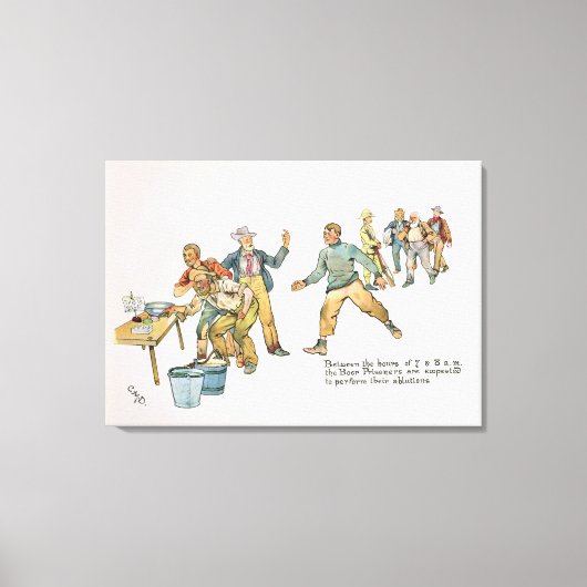 Zwischen 7 und 8 Uhr morgens. Leinwanddruck (Vorderseite)