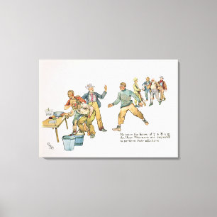 Zwischen 7 und 8 Uhr morgens. Leinwanddruck