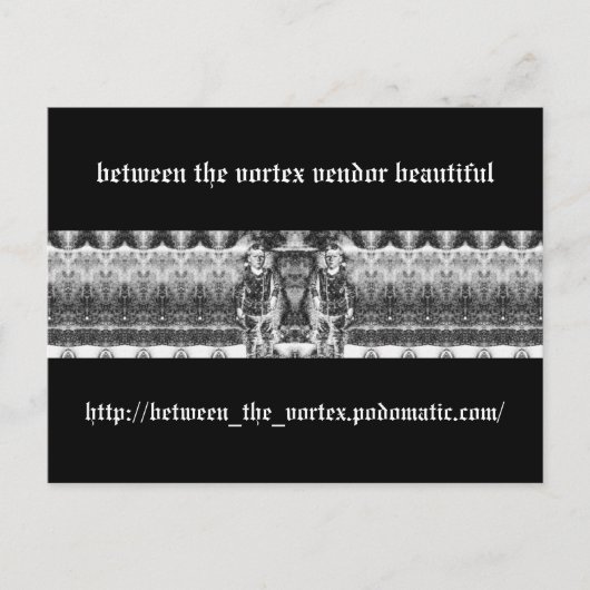 zwischen dem Vortex-Anbieter schön Postkarte (Vorderseite)