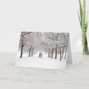 Zwischen den Bäumen Feiertagskarte