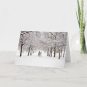 Zwischen den Bäumen Feiertagskarte (Vorderseite)