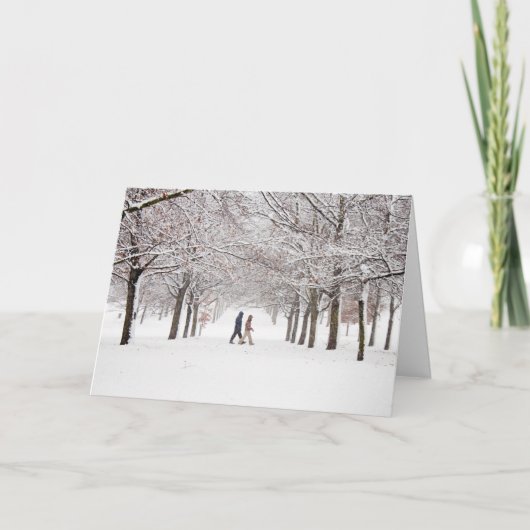 Zwischen den Bäumen Feiertagskarte (Vorderseite)