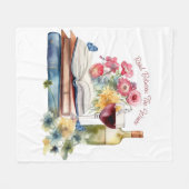 Zwischen den Weinen lesen Fleecedecke (Vorderseite (Horizontal))