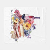 Zwischen den Weinen lesen Fleecedecke (Vorderseite (Horizontal))