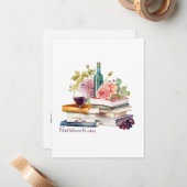 Zwischen den Weinen lesen Mitteilungskarte (Vorderseite/Rückseite Beispiel)