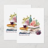 Zwischen den Weinen lesen Mitteilungskarte (Vorne/Hinten)