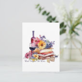 Zwischen den Weinen lesen Postkarte (Stehend Vorderseite)