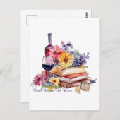 Zwischen den Weinen lesen Postkarte (Vorne/Hinten)