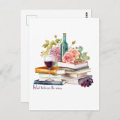 Zwischen den Weinen lesen Postkarte (Vorne/Hinten)